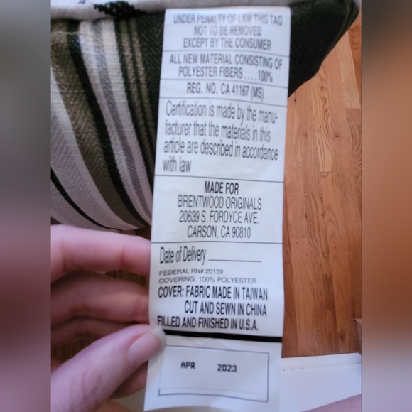 NEW Solarium Brentwood Originals Indoor Outdoor Black, White & Tan Pillo… - Picture 3 of 7